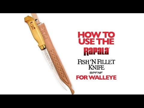 Vintage Rapala J. Marttini Fishing Fillet Knife 6 Blade & Leather Belt  Sheath