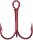 Treble Hk Round Bend Red #6