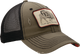 Guy on a Buffalo Curved Brim Snapback Ballcap (Gray w/ Square Buffalo Patch - Unstructured - Mesh Back)