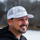 White Camo Hat with Gray Embroidered Logo