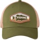 Donator Curved Brim Snapback Ballcap (Green w/ 13 FISHING Bass Logo- Mid Profile - Mesh Back)