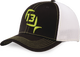 Baldwin Curved Brim Flex Fit Ballcap (Black w/ Green Fish Logo - Low Profile - Performance Air Mesh Back)