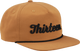 Tantastic Flat Brim Snapback Hat (Tan w/ Black 13 FISHING Text Logo - Mid Profile - Solid Back Panels)