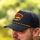 closeup of yellow rapala late 80s rope hat
