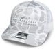 White Camo Hat with White Embroidered Logo