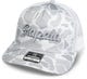 White Camo Hat with Gray Embroidered Logo