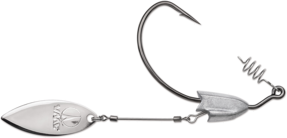 Heavy Duty Weighted Willow Swimbait Hook 3/8 Black Nickel #9/0