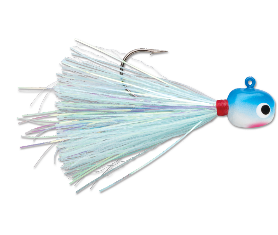 Hot Skirt Glow Jig 3/8  Blue White