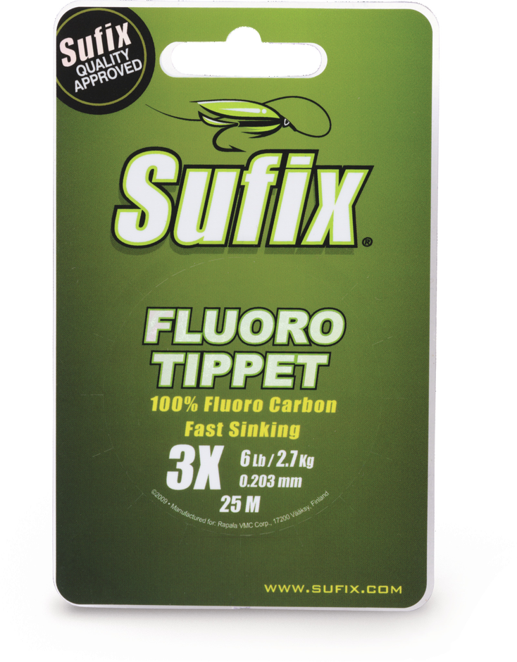 FLUORO TIPPET 25M+PVC 0.245MM/3.6KG/#2/8LB/2X CLEAR