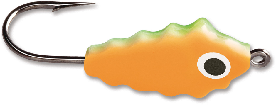 Waxy Jig 1/16 oz Green Orange Glow