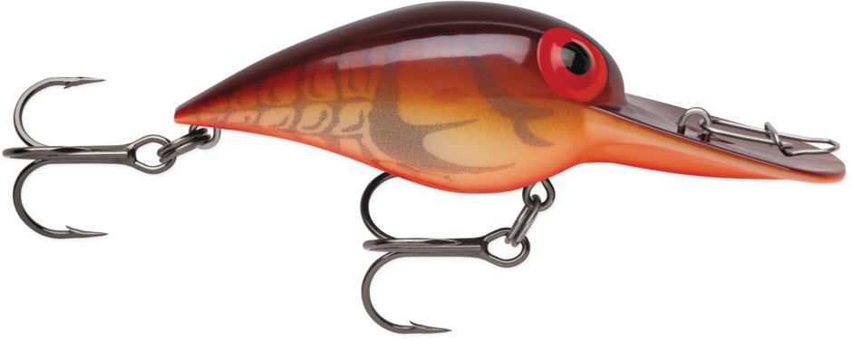 Missouri Craw Bass Lure Custom Painted Wiggle Wart Crankbait Missouri Craw Design 8ft