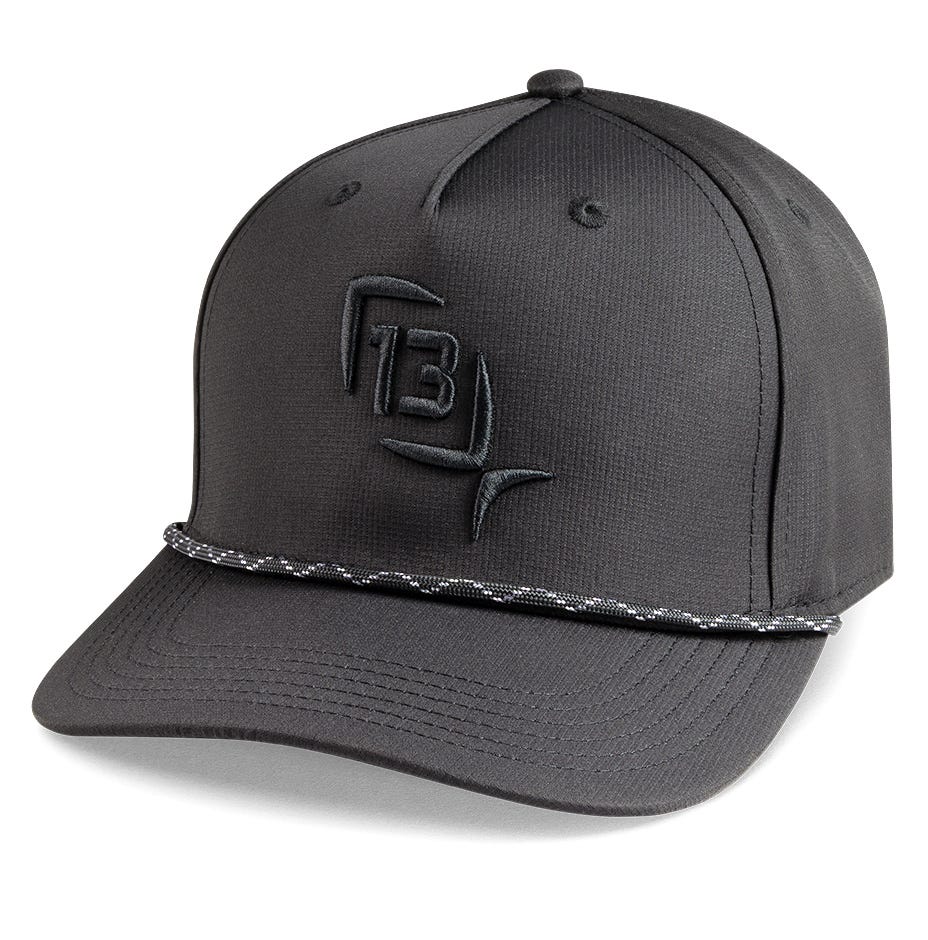 13 Fishing Athletic Rope Cap Black Fish