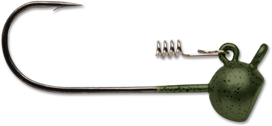 Stand Up Shaky Head Jig 3/16  Green Pumpkin
