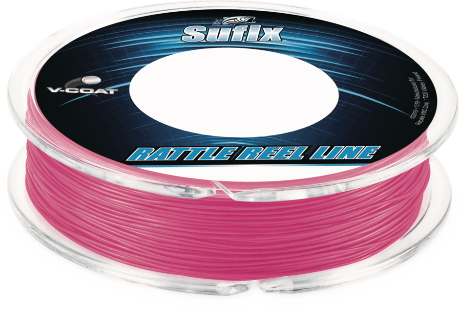 RATTLE WHEEL METERED V-COAT 150YDS 30LB NEON PINK