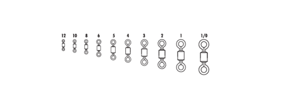 Black SS Rolling Swivel #8