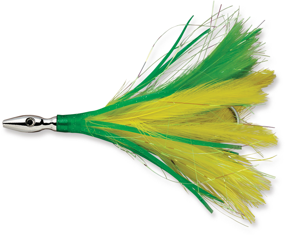 FLASH FEATHER RIGGED 05 Yellow & Green