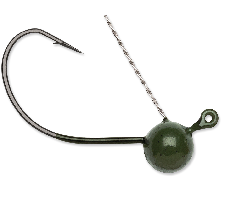 Wacky Weedless Jig 1/8  Green Pumpkin Green Pumpkin