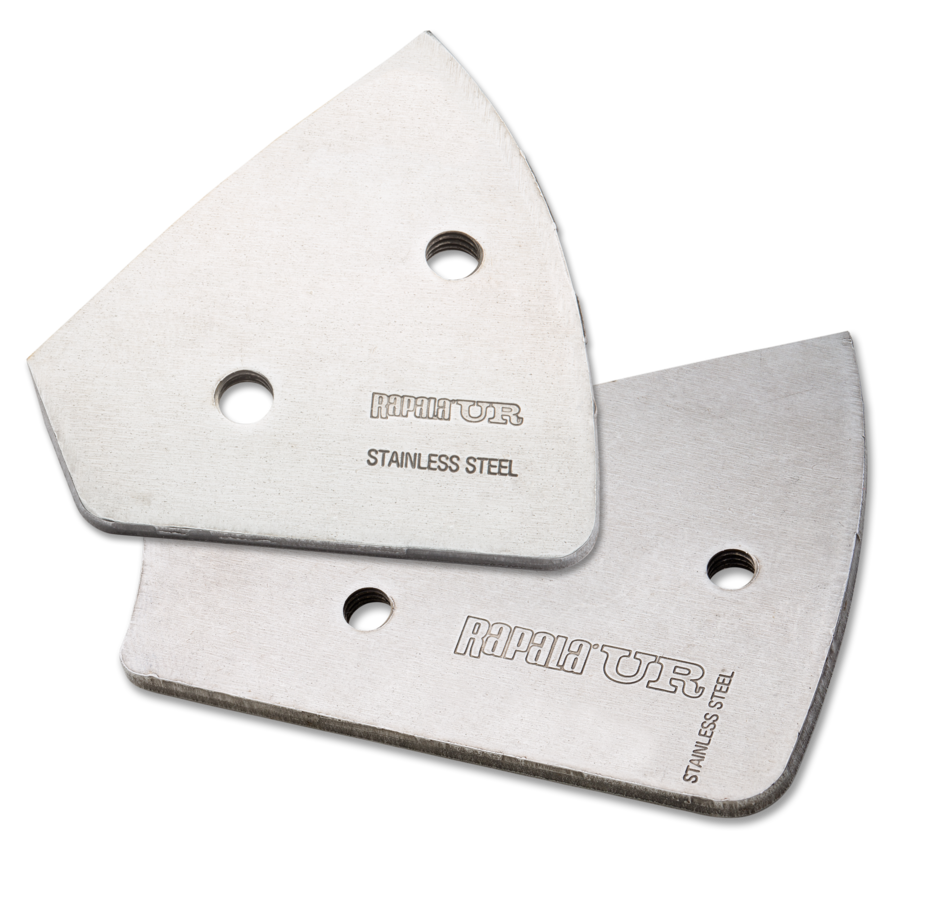 Rapala UR spare blades 135 w screws Fits all UR metal crowns: Steel, EVO Steel, EVO RED 135 crown, with screws 4x M4*8mm