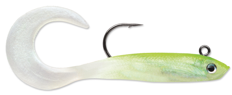 WILDEYE CURL TAIL MINNOW 04 Shiner Chartreuse Silver