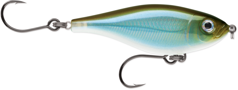 X-Rap Twitchin' Mullet 06 Moss Back Shiner