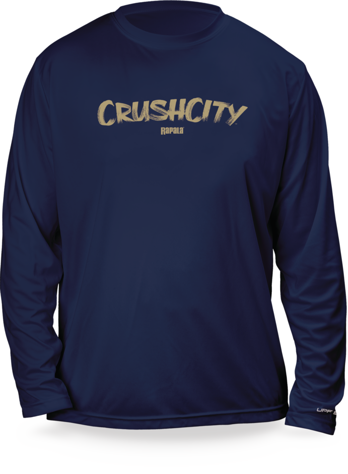 CrushCity Performance Longsleeve Tee in Navy