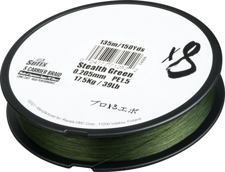 X8 150M 0.285MM/22.5KG/#3/50LB/STEALTH GREEN
