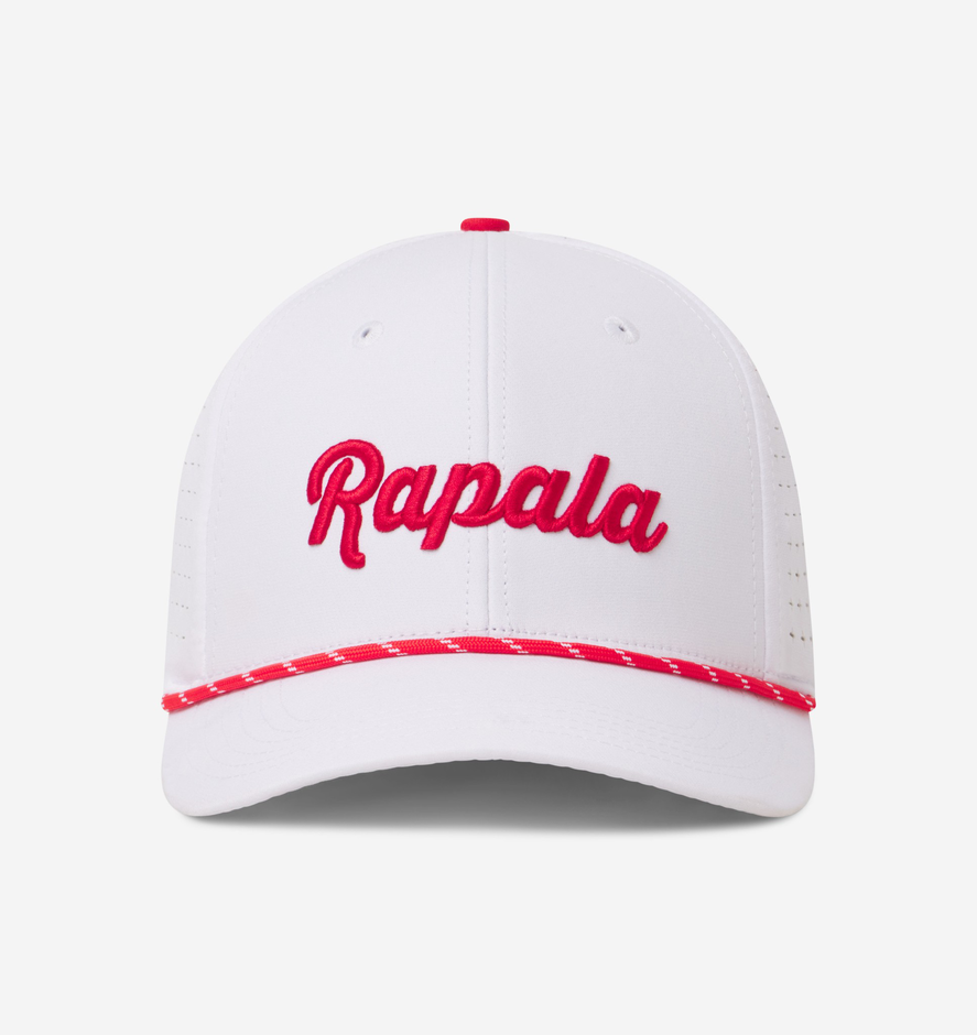 UNRL Rapala 25 Mid Pro Rp Hat Vented Script Hat White/Red
