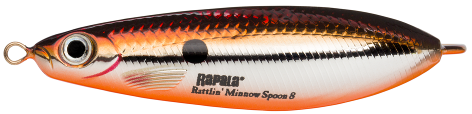 RATTLIN' MINNOW SPOON 08 Silver Brown Silver Brown