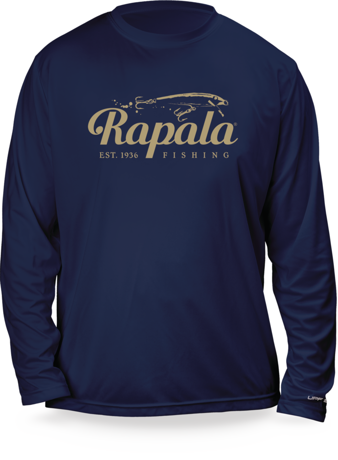 Rapala Floater Performance Longsleeve Tee in Navy