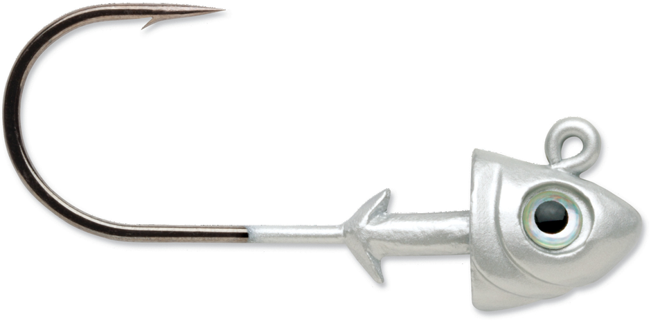 Flat Shad Jig 3/8  Metallic White