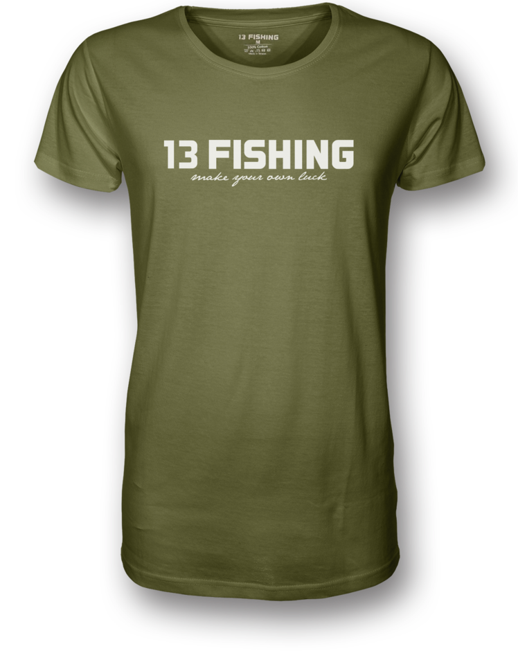 Standard Issue OD Lifestyle T-Shirt w/ White 13 Fishing Text Logo Medium