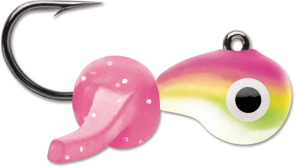 Tungsten Mustache Jig 1/32 oz. Pink Chartreuse Glw