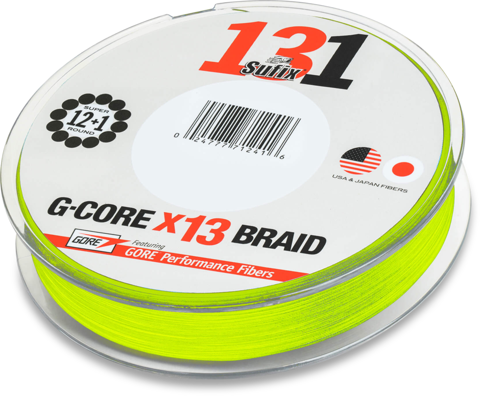 131 BRAID 150M 0.165MM/9.10KG/#1/20LB/NEON CHARTREUSE