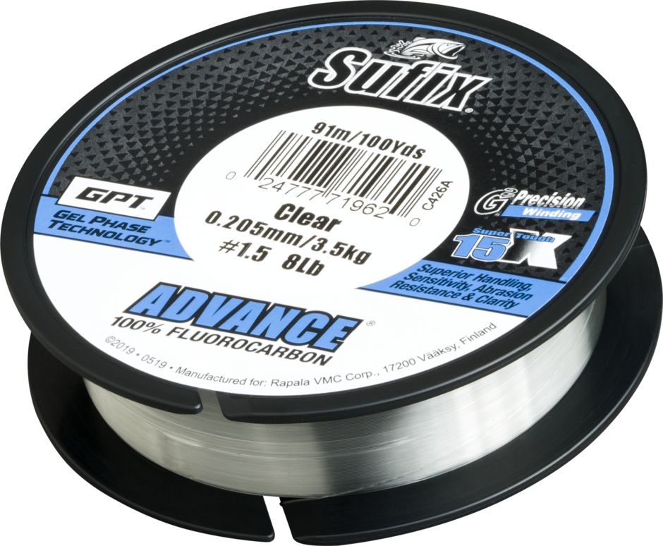 ADVANCE FLUOROCARBON 100YDS G2 0.235MM/4.5KG/#2/10LB/CLEAR