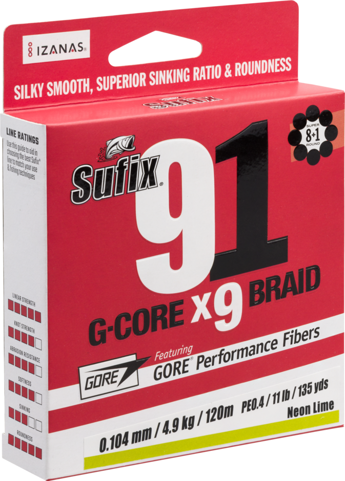 91 Braid Lo-Vis Green 300m 0,185mm 9,5kg