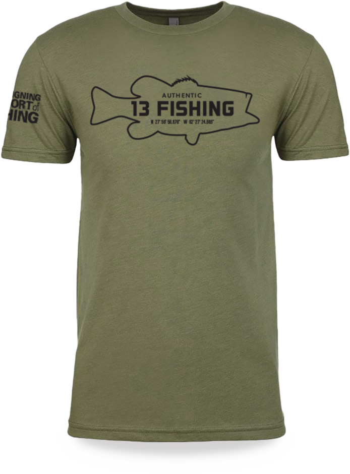 Jungle Warfare Lifestyle T-Shirt Olive Green with Bass Logo XX-Large