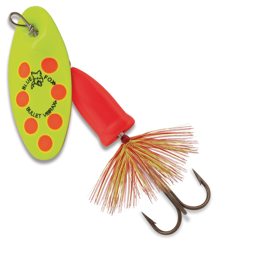 VIBRAX BULLET FLY 0 Chartreuse Fluorescent Red 