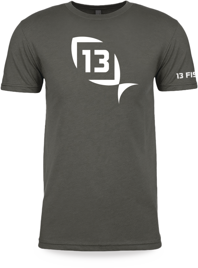 Classic Gray Lifestyle T-Shirt Gray w/White Fish Logo XX-Large