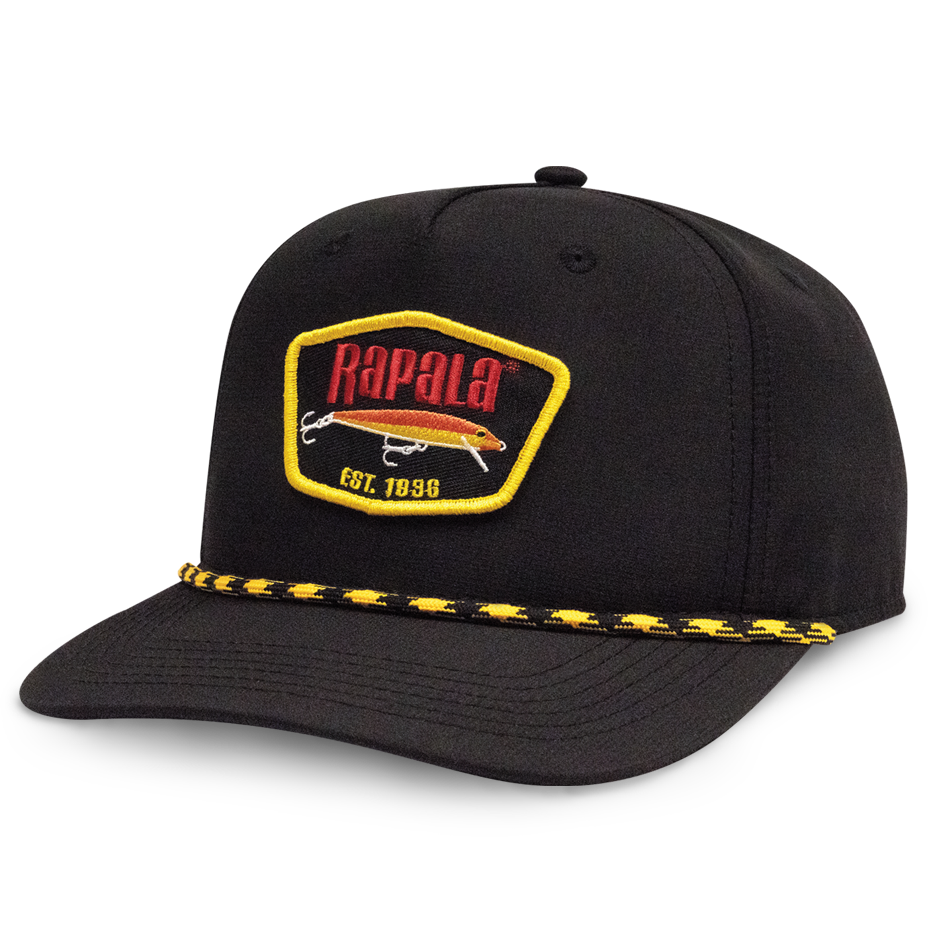 Late 80s Rapala Patch Cap Yellow logo and rope
