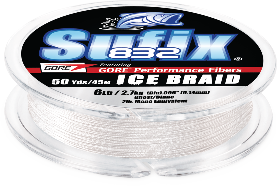 832 ICE BRAID 50YDS 832 Ice Braid 6 lb Ghost