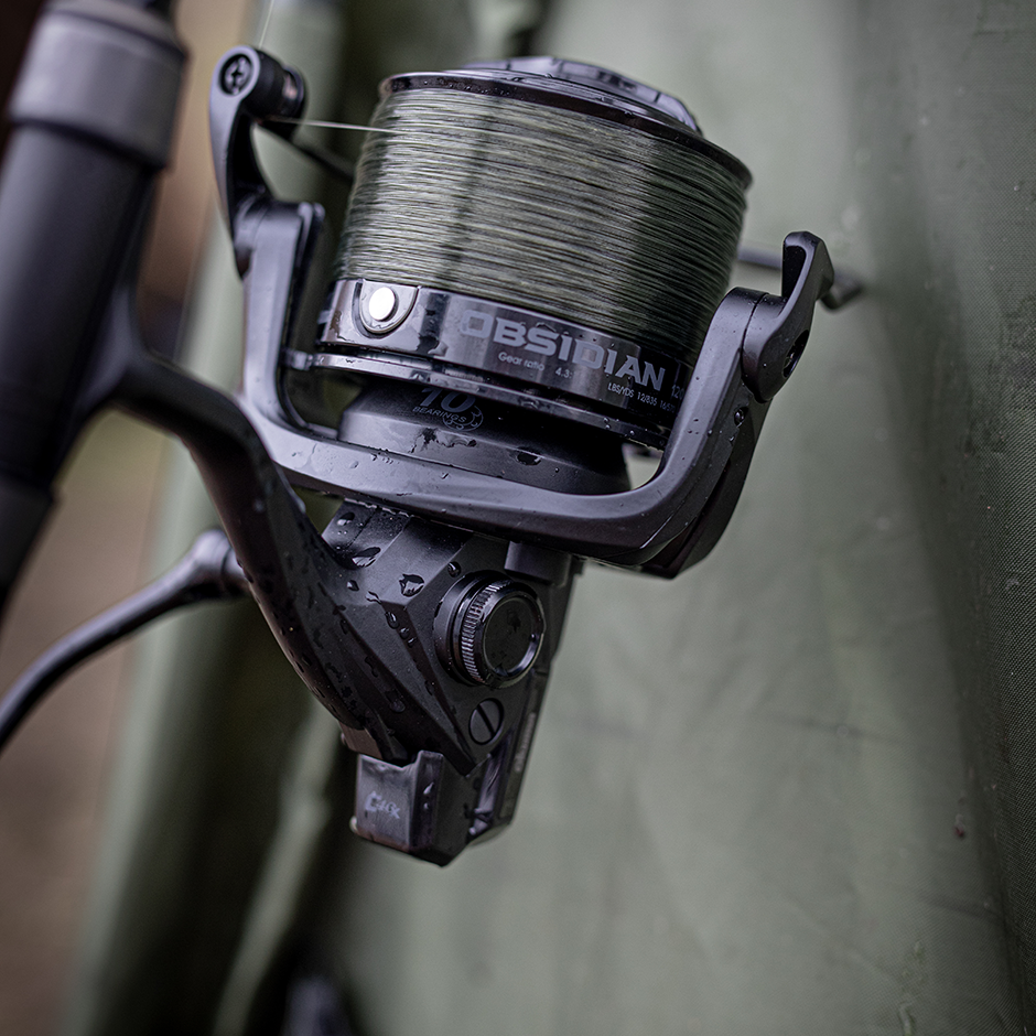 Obsidian Carp Reel  4.3:1 with Spare Spool