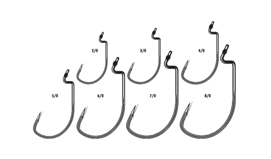 Heavy Duty Wide Gap Hook Black Nickel #8/0
