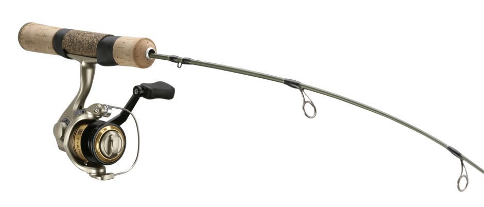 Microtec Walleye Ice Combo - 28" M (Medium) - Deadstick with Longer Full Grip For Rod Holders