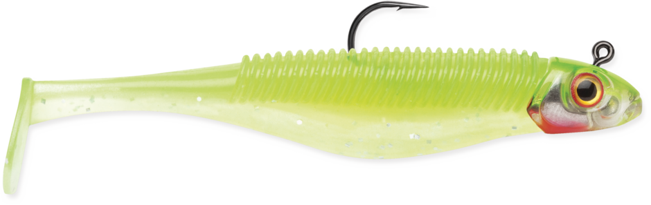 360GT SEARCHBAIT SHAD 4.5"- 3/8oz Chartreuse Ice