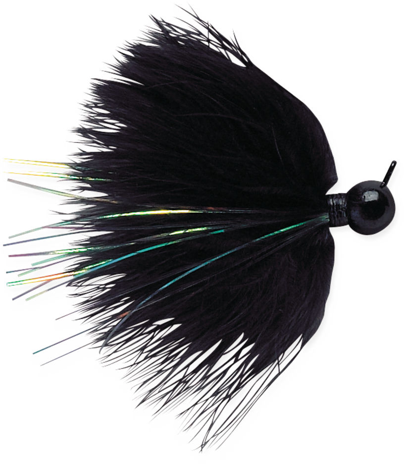 Marabou Jig 1/4 Black Black