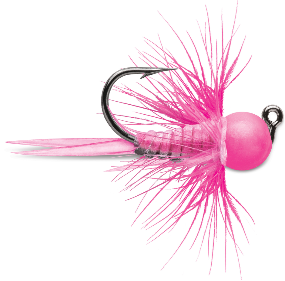 Tungsten Bullfly Jig 1/64 oz Glow Pink