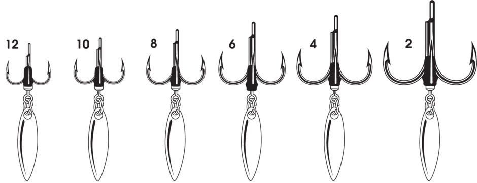 Bladed Hybrid Treble Short 1X Tin Red #12