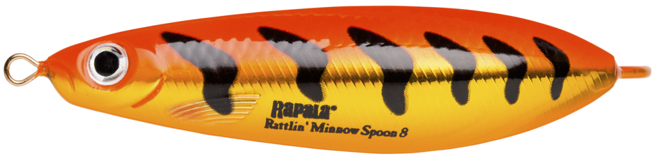RATTLIN' MINNOW SPOON 08 Gold Fluorescent Red Tiger