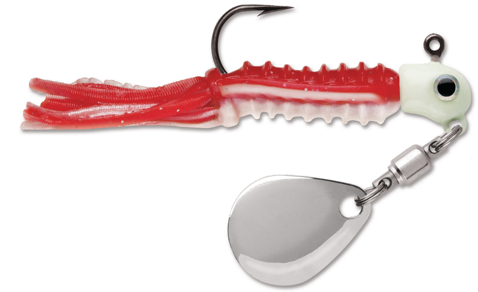 Wingding Spin Jig 1/8  Red Pearl Glow