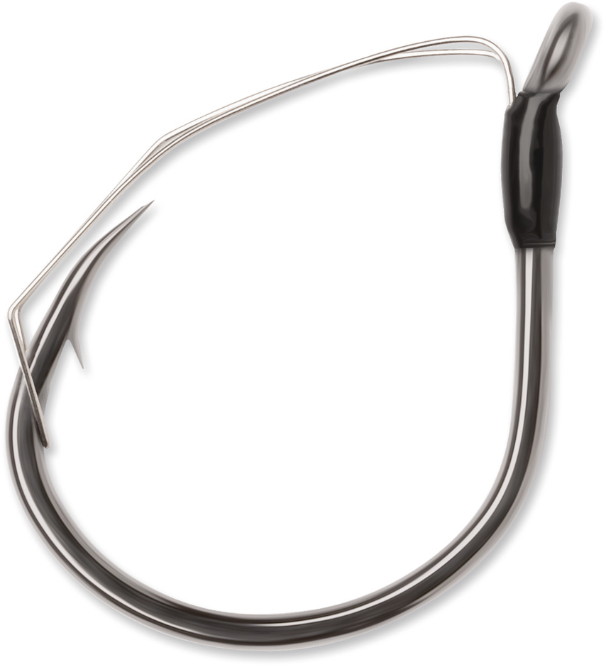 Weedless Wacky Hook Black Nickel #4
